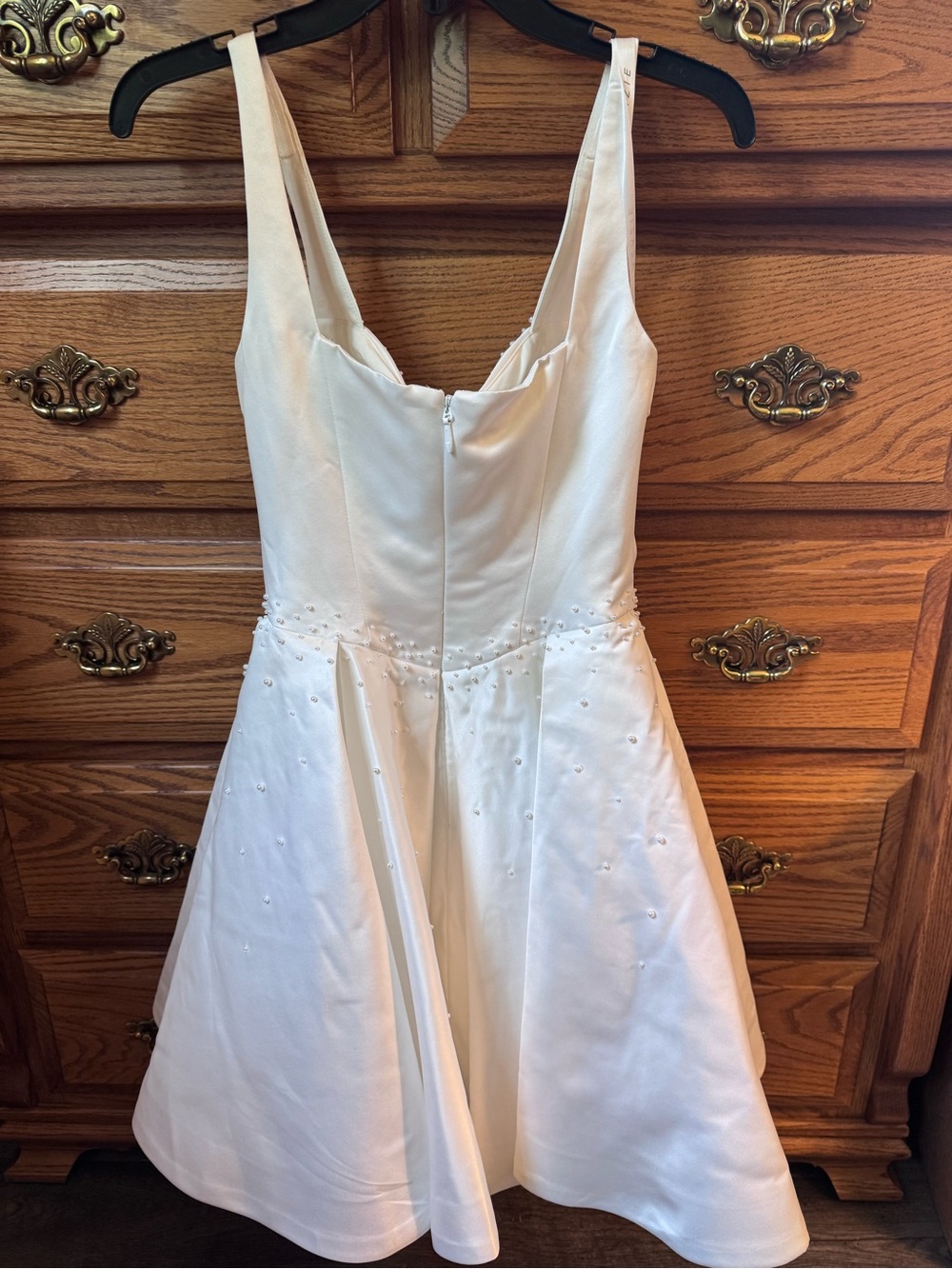 Azazie Diamond White A-Line Sweetheart Neckline Satin Dress - Picture 6 of 9